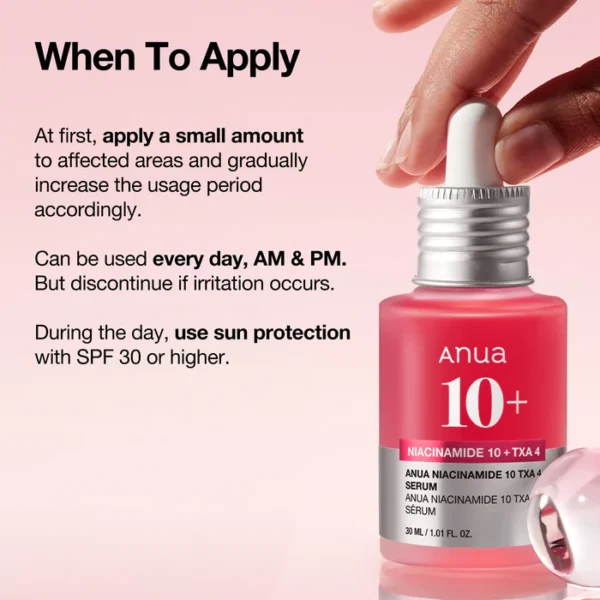 Anua Niacinamide 10% + TXA 4% Dark Spot Correcting Serum - 30ml - Image 4