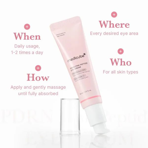 MEDICUBE - PDRN Pink Peptide Eye Cream - 30ML - Image 6