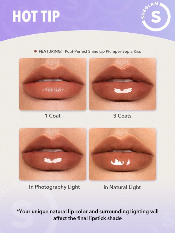Sheglam pout-perfect shine lip plumper - Image 6